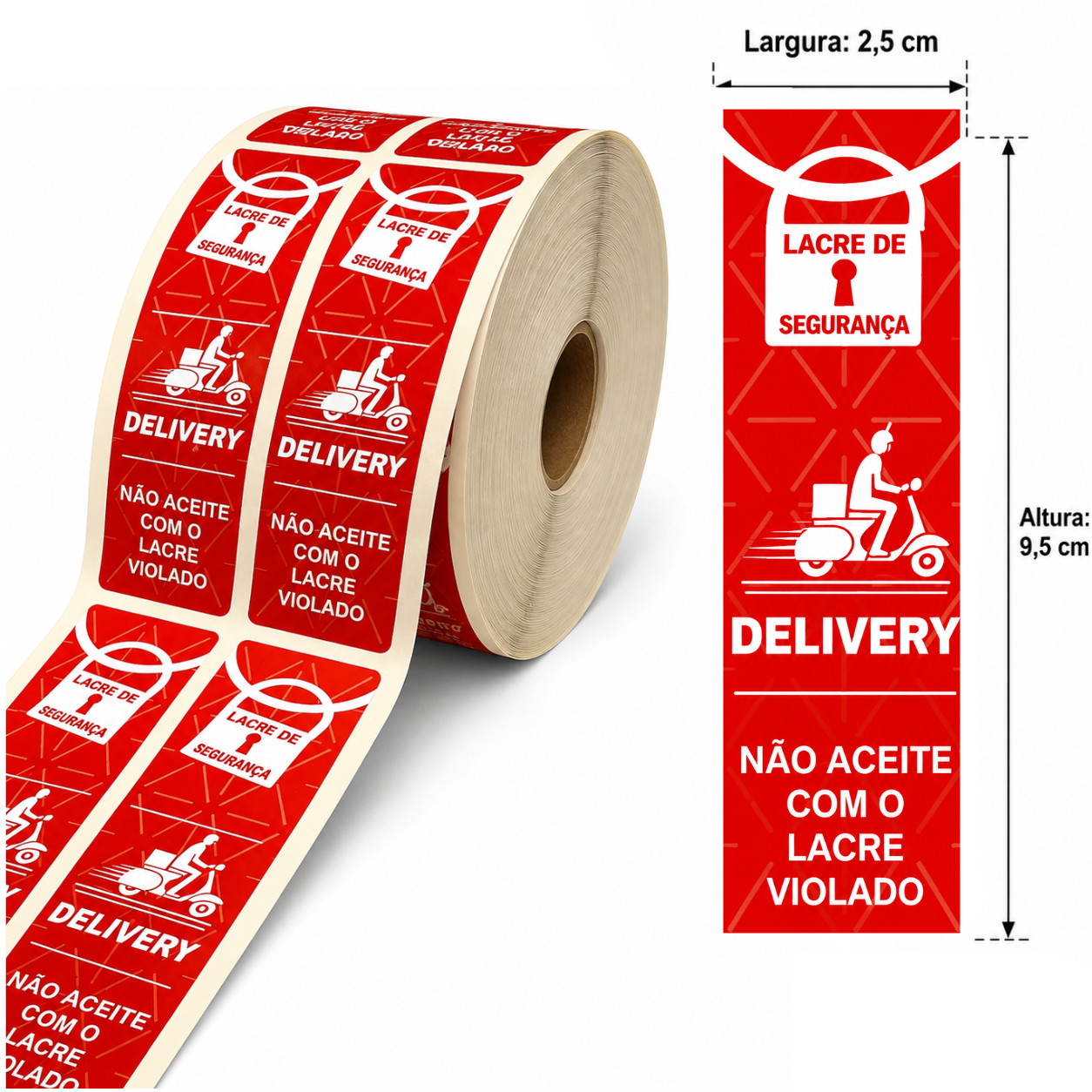 Lacres de Segurança para Delivery - Escolha o seu modelo